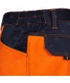 Pantalón alta visibilidad con refuerzos, multibolsillos, elástico stretch y con cintas segmentadas