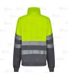 Sudadera alta visibilidad bicolor de media cremallera con cintas segmentadas