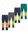 Pantalón elástico bicolor de alta visibilidad con cintas segmentadas