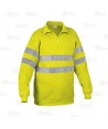 Sudadera económica alta visibilidad de media cremallera amarillo flúor