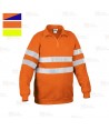 Sudadera económica alta visibilidad de media cremallera naranja flúor