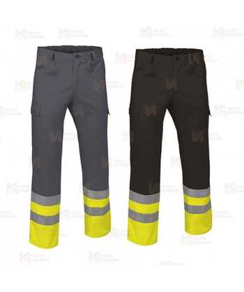 Pantalón económico bicolor de alta visibilidad