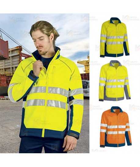 Chaqueta gruesa de softshell económica alta visibilidad