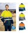 Chaqueta polar gruesa, económica, bicolor de alta visibilidad
