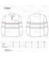Polo de manga larga bicolor con cintas segmentadas alta visibilidad