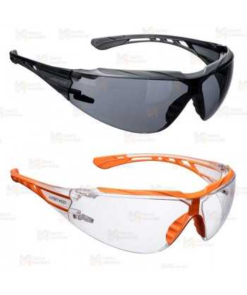 Gafas de seguridad innovadoras y ligeras con protector de cejas coinyectado