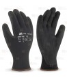 Guantes de nailon negro y látex negro con forro