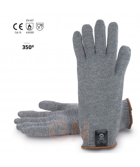Guante de kevlar para altas temperaturas color gris