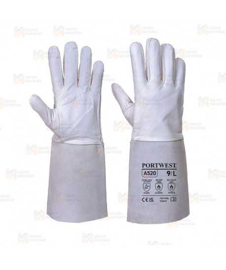 Guantes de piel y serraje para soldadura TIG