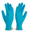 Guantes desechables de nitrilo azul sin empolvo