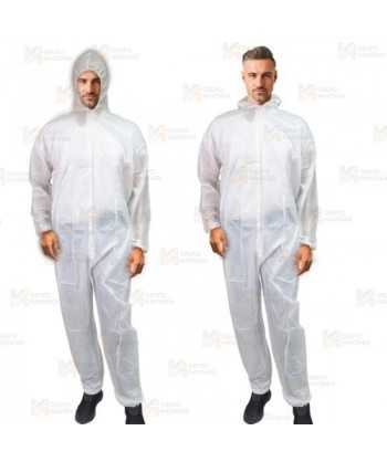 Mono desechable e impermeable con capucha y cremallera (50 Und.)