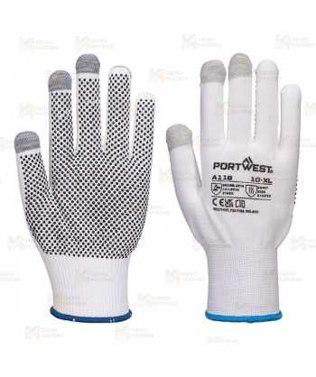 Guante grip con puntos PVC para pantallas táctiles con refuerzos