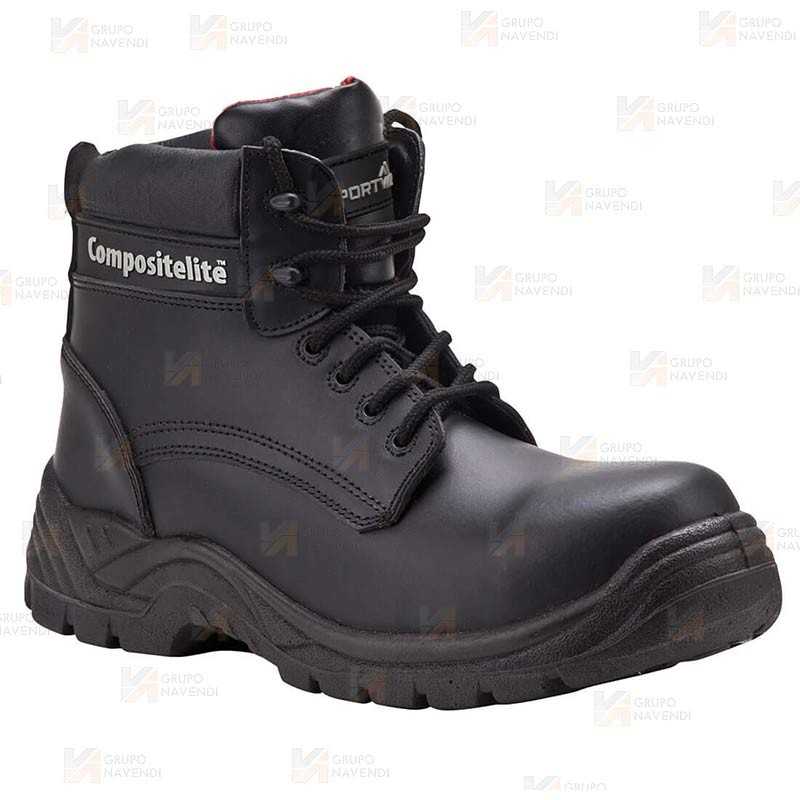 Bota de caña baja en piel flor no metálica S3