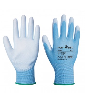Guantes finos de nailon y poliuretano color Azul