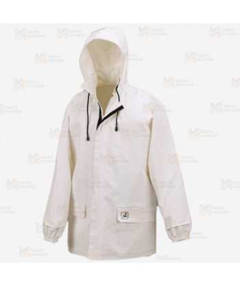 Chaqueta impermeable para industria alimentaria color blanco