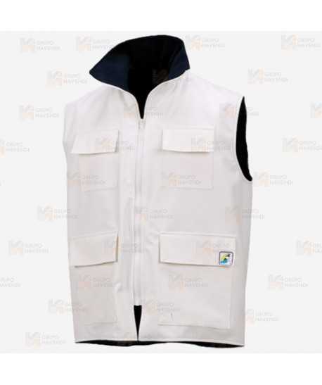 Chaleco impermeable para industria alimentaria (300 gr/m²) color blanco