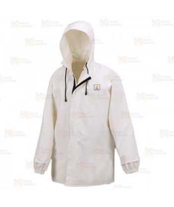 Chaqueta impermeable para industria alimentaria (300 gr/m²) color blanco