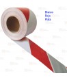 Cinta de balización franjas Rojas/Blancas/Plata. Galga 200 (200m x 10 cm)