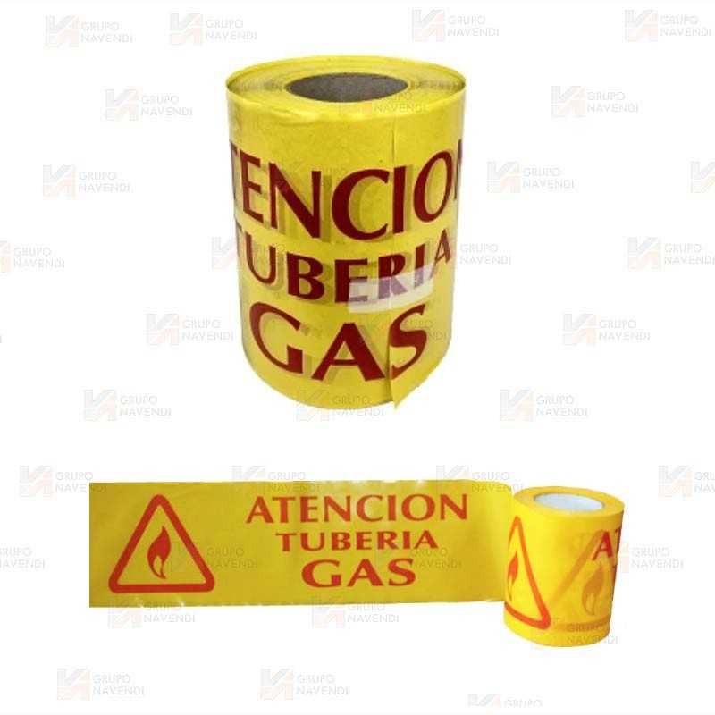Cinta de balización Señalización Gas. Galga 300 (200m x 15 cm)