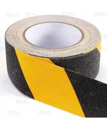 Cinta adhesiva antideslizante color amarilla/negra (18,5 m x 5 cm)