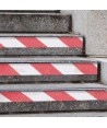 Cinta adhesiva antideslizante color rojo/blanco (18,5 m x 5 cm)