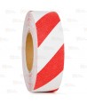 Cinta adhesiva antideslizante color rojo/blanco (18,5 m x 5 cm)