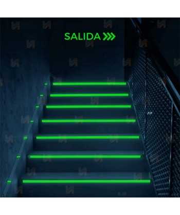 Cinta adhesiva luminiscente para vías de evacuación (25 m x 5 cm)