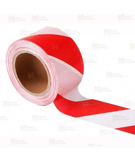 Cinta adhesiva de señalización con franjas Rojas/blancas (132 m x 5 cm)