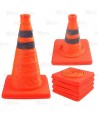 Cono plegable de señalización color naranja