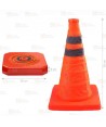 Cono plegable de señalización color naranja