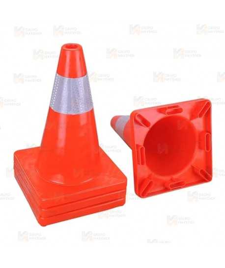 Cono fluorescente de señalización color naranja (32 cm)