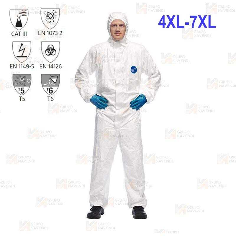 Buzo impermeable y transpirable Tyvek® 500 Xpert  COLOR BLANCO (Tipo 5 y 6)