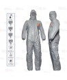 Buzo Tychem 6000 F gris sin calcetines. Tipo 3B, 4B, 5, 6   (25 und)