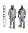 Buzo Tychem 6000 F Plus gris sin calcetines. Tipo 3B, 4B, 5, 6   (10 und)