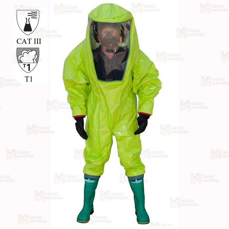 Escafandra Tychem TK Tipo 1a B-ET Con botas y calcetines integrados