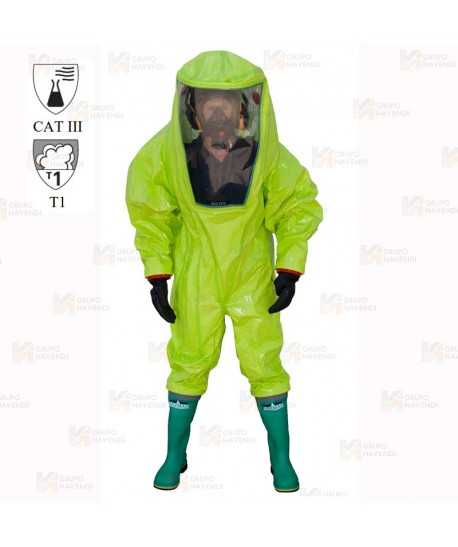 Escafandra Tychem TK Tipo 1a B-ET Con botas y calcetines integrados