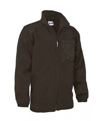 chaqueta polar económica con refuerzos color negro