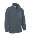 chaqueta polar económica con refuerzos color gris