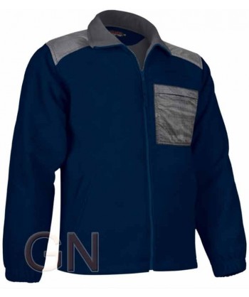 Chaqueta polar muy gruesa con refuerzos color marino/gris