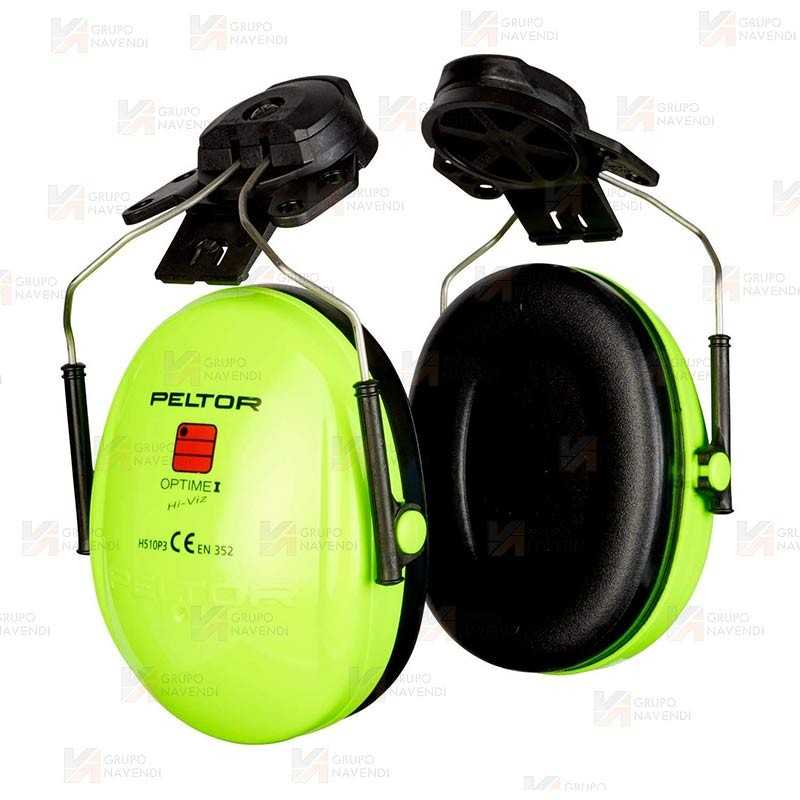 Orejeras 3M Peltor Optime I alta visibilidad para casco (SNR 27 dB)
