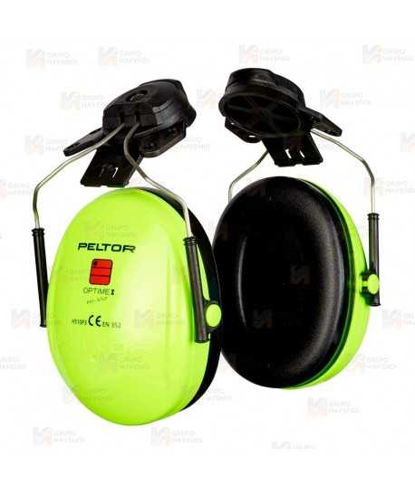 Orejeras 3M Peltor Optime I alta visibilidad para casco (SNR 27 dB)