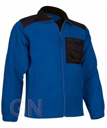 Chaqueta polar muy gruesa con refuerzos color royal/negro