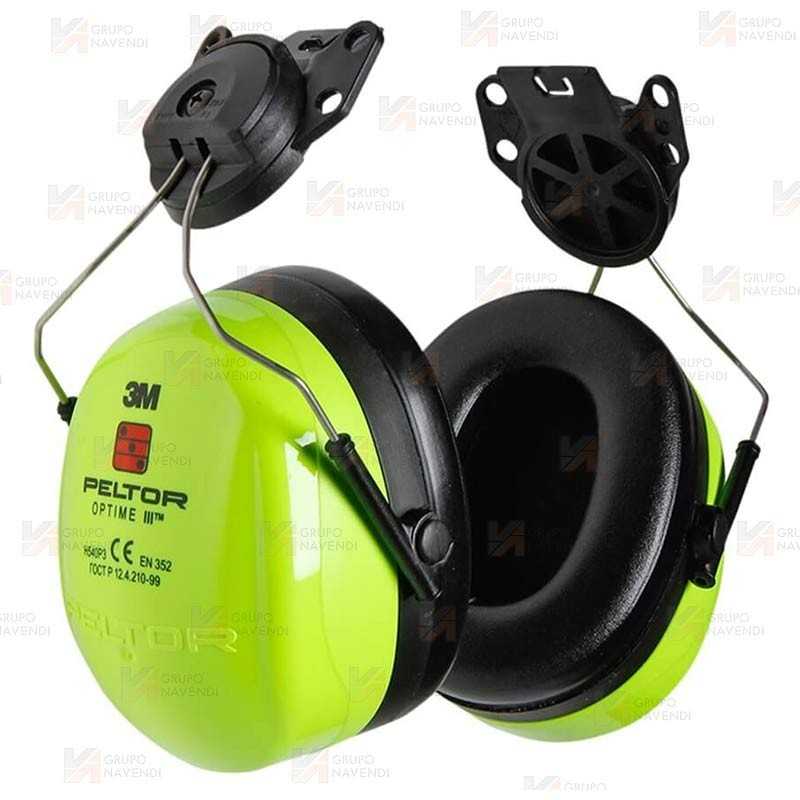 Orejeras 3M Peltor Optime III alta visibilidad para casco  (SNR 35 dB)