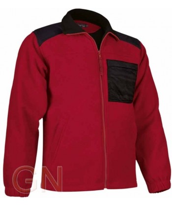 Chaqueta polar muy gruesa con refuerzos color rojo/negro