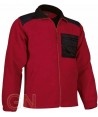 Chaqueta polar muy gruesa con refuerzos color rojo/negro