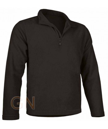 Jersey polar económico de media cremallera negro