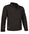 Jersey polar económico de media cremallera negro