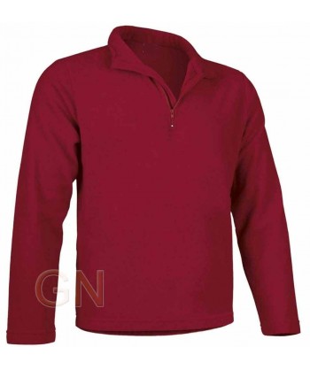 Jersey polar económico de media cremallera rojo