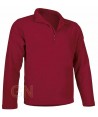 Jersey polar económico de media cremallera rojo