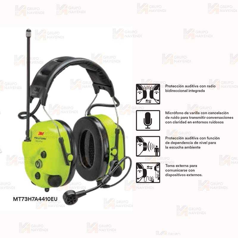 Orejeras PELTOR LiteCom Plus, 32 dB, PMR446 446 MHz, MT73H7A4410EU tipo diadema (SNR 31dB)